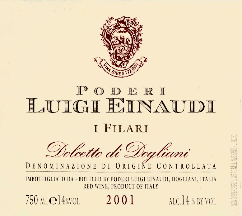 Dolcetto di Dogliani_Einaudi_I Filari 2001.jpg